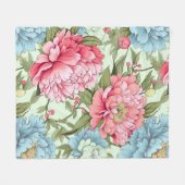 taiwanesische Peonies Fleecedecke (Vorderseite (Horizontal))