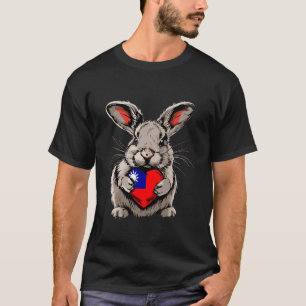 Taiwanesische Wurzeln Herz Hase Taiwanesischer Sto T-Shirt