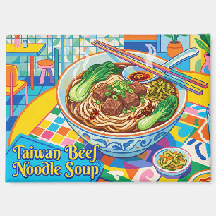 Taiwanesisches Rindfleisch-Nudelsuppen Magnet