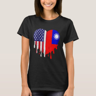 Taiwanisch American Patriot Grown Country Melting T-Shirt