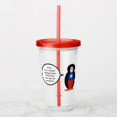 Taiwanisch oder Chinesisch sprechende Frau Penguin Acryltrinkbecher (Vorderseite)