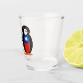 Taiwanisch oder Chinesisch sprechende Frau Penguin Schnapsglas (Rechts)