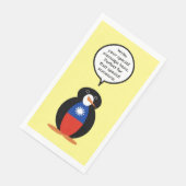 Taiwanisch oder Chinesisch sprechende Frau Penguin Serviette (Ecke)