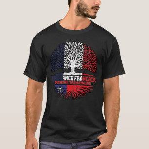 Taiwanisch Taiwan Fahne France Tree Roots Flag T-Shirt