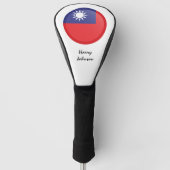 Taiwanische Flagge & Mit Monogramm Golf Clubs Headcover (Vorderseite)