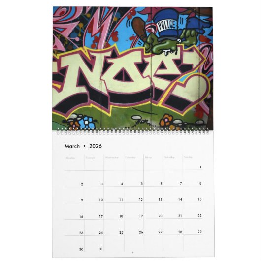 Taiwanischer Graffiti-Kalender 2021 Kalender (Mär 2026)