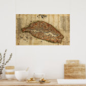 TaiwanPanoramakarte Taiwan Poster (Küche)