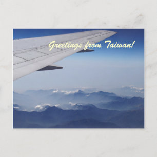 Taiwans Berge von der Luft aus gesehen Postkarte