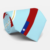 Taiwans Fahne-Wappen Krawatte (Gerollt)