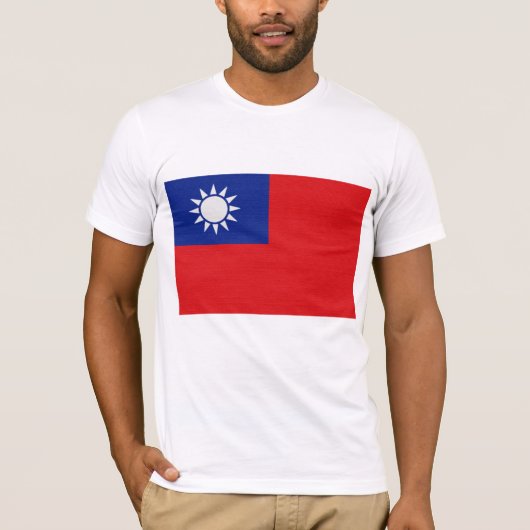 Taiwans Flagge T-Shirt (Vorderseite)