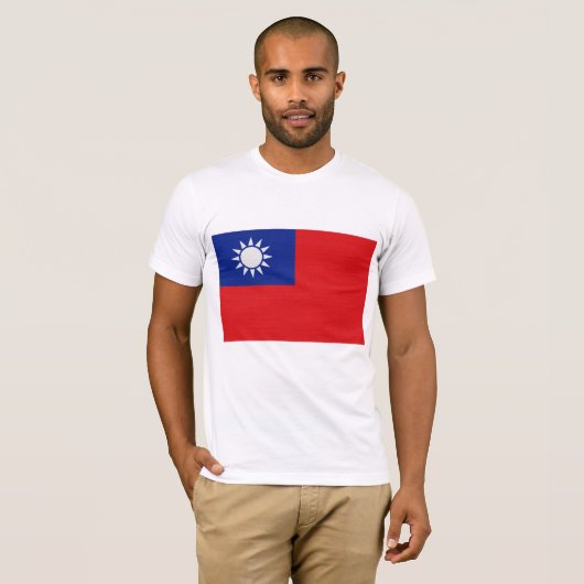Taiwans Flagge T-Shirt (Vorne ganz)