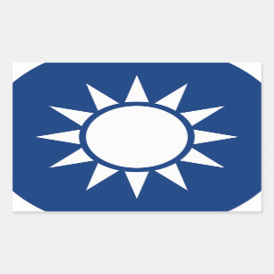 Taiwans Wappen Rechteckiger Aufkleber