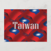 Taiwans Wave Flag Postkarte (Vorderseite)