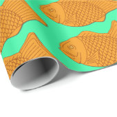 Taiyaki Fish Snack Japanese Food Themed Geschenkpapier (Rolleneckpunkt)