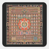 Taizokai Mandala Quadratischer Aufkleber (Vorderseite)