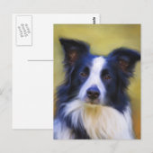 Taj - Border Collie Art Postkarte (Vorne/Hinten)