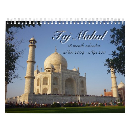 Taj Mahal 18-monatiger Kalender (Titelbild)