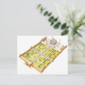 Taj Mahal. Adra India. Grab und Gärten Postkarte (Stehend Vorderseite)