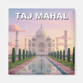 Taj Mahal Agra India Travel Souvenir Magnet