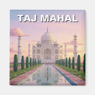 Taj Mahal Agra India Travel Souvenir Magnet