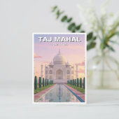Taj Mahal Agra India Travel Souvenir Postkarte (Stehend Vorderseite)