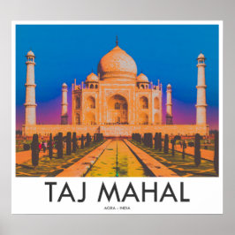 Taj Mahal, Agra, Indien Poster