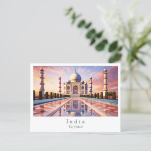 Taj Mahal Agra, Indien Postkarte