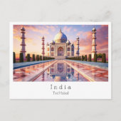 Taj Mahal Agra, Indien Postkarte (Vorderseite)
