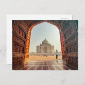 Taj Mahal, Agra, Indien Postkarte (Vorne/Hinten)