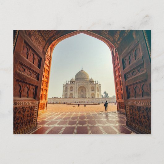 Taj Mahal, Agra, Indien Postkarte (Vorderseite)
