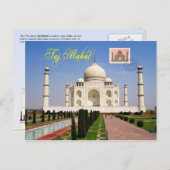 Taj Mahal, Agra, Indien Postkarte (Vorne/Hinten)