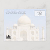 Taj Mahal, Agra, Indien Postkarte (Rückseite)