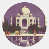 Taj Mahal, Agra Runder Aufkleber (Vorderseite)