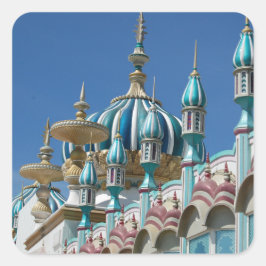 Taj Mahal Atlantic City Gebäude Factory Quadratischer Aufkleber