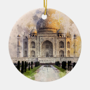 Taj Mahal aus der Liebe gebaut Keramik Ornament