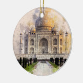 Taj Mahal aus der Liebe gebaut Keramik Ornament (Links)