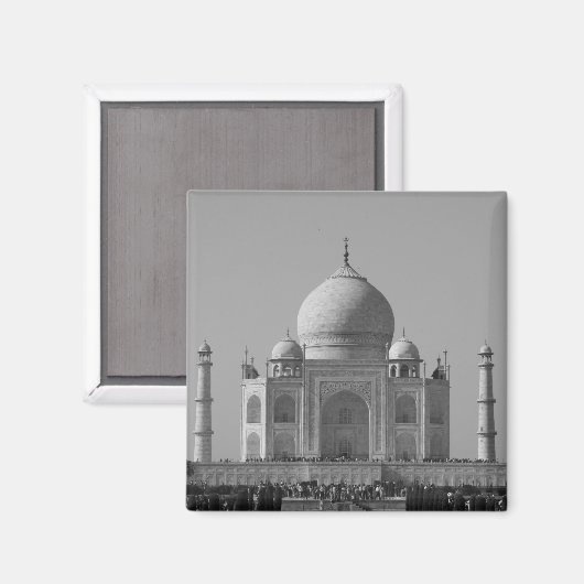 taj mahal b&w magnet (Vorderseite/Rückseite)