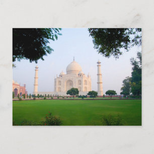 Taj Mahal bei Sonnenaufgang eines der Wunder der Postkarte