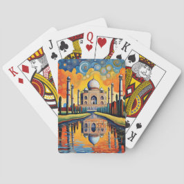 Taj Mahal bei Sonnenuntergang Spielkarten