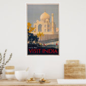 Taj Mahal - Besuchen Sie India Poster (Küche)