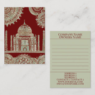 Taj Mahal - Bohemischer orientalischer Stil Visitenkarte