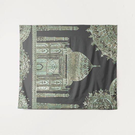 Taj Mahal - Bohemischer orientalischer Stil Wandteppich (Vorderseite (Horizontal))
