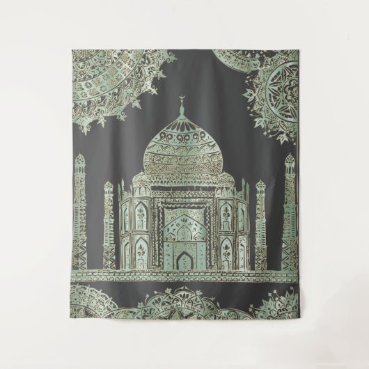 Taj Mahal - Bohemischer orientalischer Stil Wandteppich (Vorderseite)