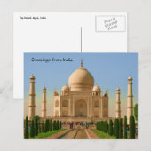 taj mahal bright postkarte (Vorne/Hinten)