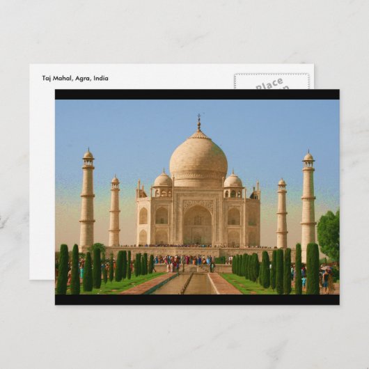 Taj mahal bright vista postkarte (Vorne/Hinten)