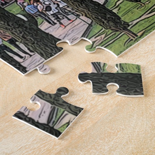 Taj Mahal Cartoon Oil Puzzle (Seite)