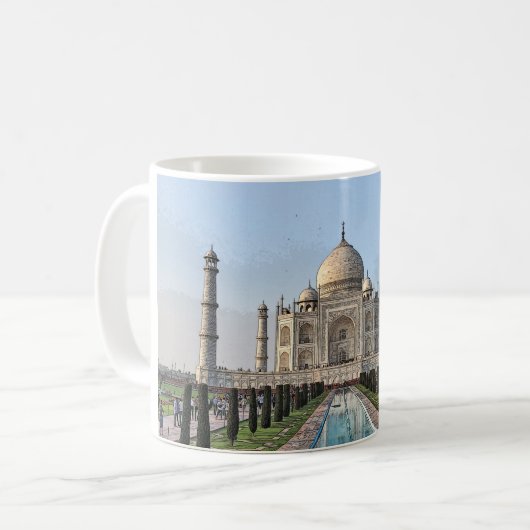 Taj Mahal Cartoon Oil Tasse (Vorderseite Links)