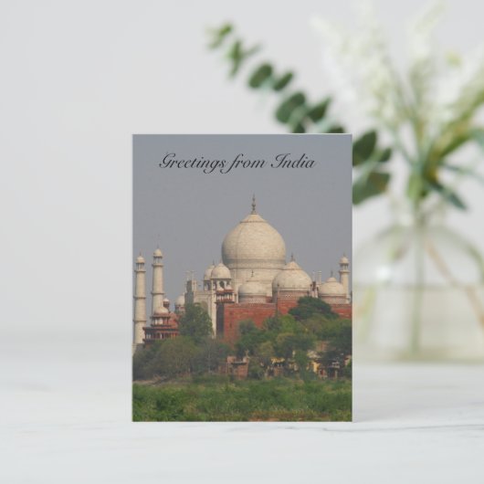 taj mahal distant postkarte (Stehend Vorderseite)