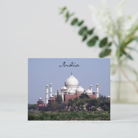 taj mahal distant postkarte (Stehend Vorderseite)