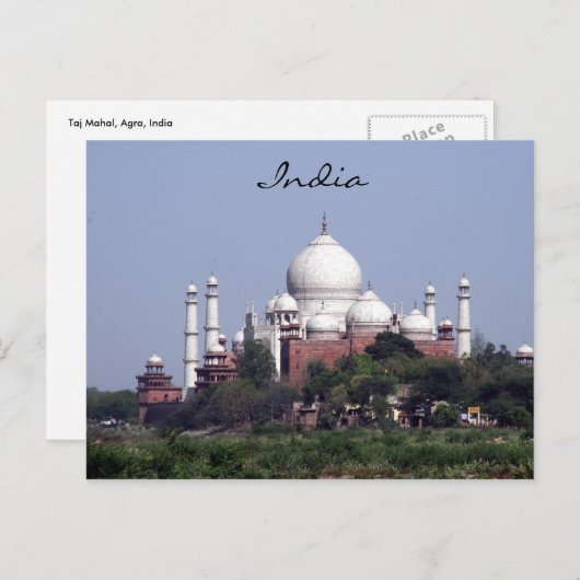 taj mahal distant postkarte (Vorne/Hinten)